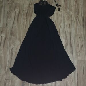 Abercrombie & Fitch Black Maxi Dress with Lace